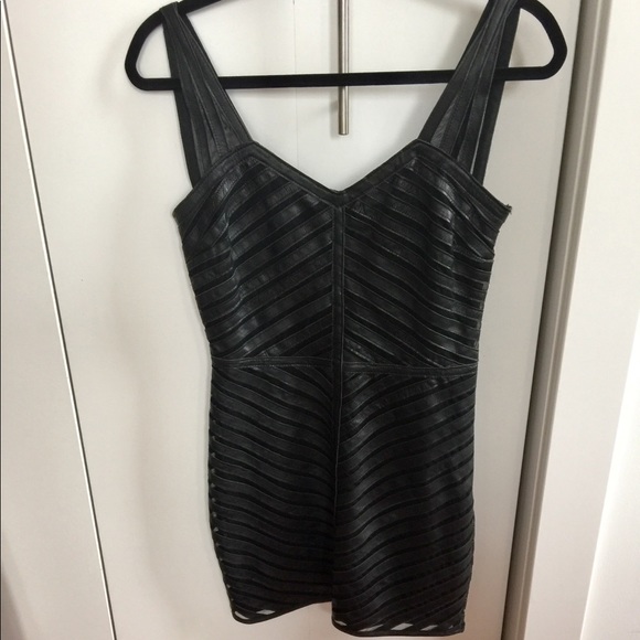 NWT Parker Leather Dress Black Intermix Shopbop - Picture 7 of 8